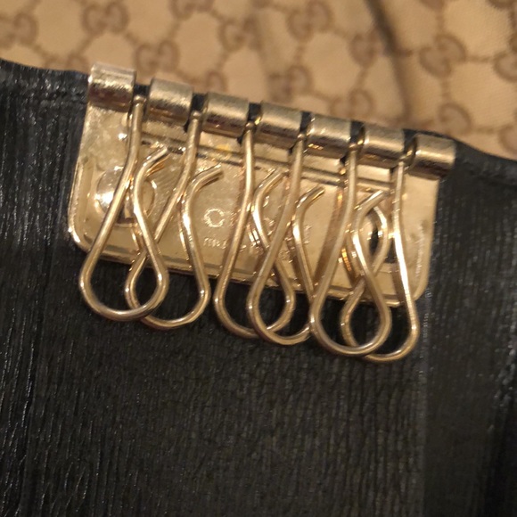 Gucci Square "G" Logo Black Leather Card/KEYS Walet Pouch Case - Picture 2 of 16